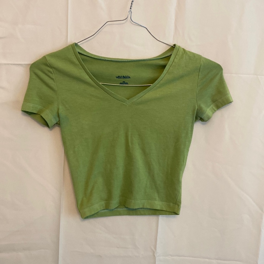 Like green cropped wild fable baby tee, target brand size xs